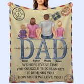 Papa - Cette couverture rappelle combien nous t'aimons - Couverture personnalisée - Anniversaire, cadeau de fête des pères pour papa, père, grand-père, mari